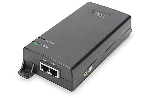 DIGITUS PoE+ Injektor - IEEE802.3at - Gigabit Ethernet - 60 Watt - max. 48 Volt - PoE Modus A & Modus B, schwarz DIGITUS PoE+ Injektor - IEEE802.3at - Gigabit Ethernet - 60 Watt - max. 48 Volt - PoE Modus A & Modus B, schwarz von DIGITUS