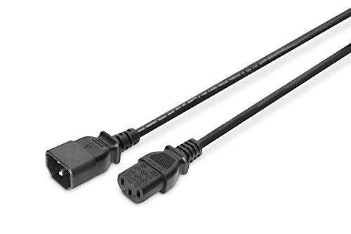 DIGITUS Verlängerung für Netz-Anschlusskabel - 5.0 m - C14 auf C13 - Stecker / Buchse - H05VV-F3G - 1.0 mm² von DIGITUS