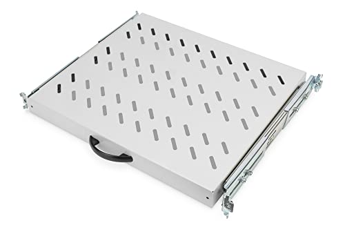 DIGITUS Ausziehbarer Fachboden für 19" Schränke, 1HE, Befestigung vorne & hinten, Traglast 25 kg, ab 600 mm Schranktiefe, Grau DIGITUS Ausziehbarer Fachboden für 19" Schränke, 1HE, Befestigung vorne & hinten, Traglast 25 kg, ab 600 mm Schranktiefe, Grau von DIGITUS