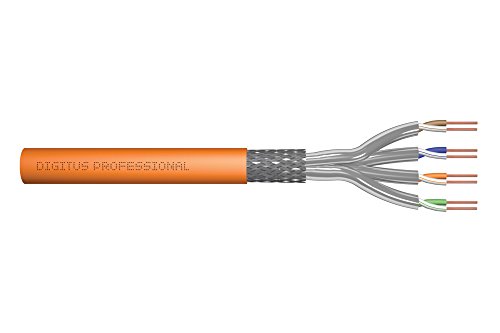 DIGITUS 1000 m Cat 7 Netzwerkkabel - S-FTP (PiMF) Simplex - BauPVO Dca - LSZH Halogenfrei - 1200 MHz Kupfer AWG 23/1 - PoE+ Kompatibel - LAN Kabel Verlegekabel Ethernet Kabel - Orange von DIGITUS