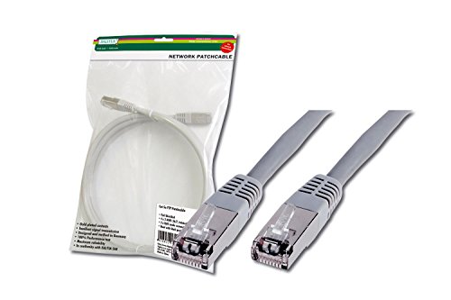 DIGITUS 3 Stück Patchkabel RJ45 Cross Over Premium AWG 26/7 CAT 5e F/UTP geschirmt 0,5 m grau von DIGITUS