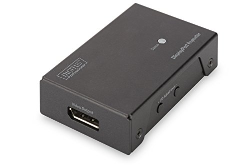 DIGITUS 4K DisplayPort Repeater, UltraHD bis zu 13 m, FullHD bis zu 20 m, Auflösung 3840 x 2160 bei 60 Hz, schwarz von DIGITUS