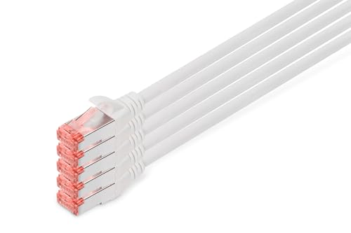 DIGITUS DK-1644-100-WH-5 - DK-1644-100-WH-5 10m Cat6 S/FTP (S-STP) Weiß Netzwerkkabel (CAT5e S-FTP Patchk,10m,Weiß - 5X CAT 6 S-FTP Patchkabel, Cu, LSZH, AWG 27/7, Länge 10 m, Farbe Weiß) DIGITUS DK-1644-100-WH-5 - DK-1644-100-WH-5 10m Cat6 S/FTP (S-STP) Weiß Netzwerkkabel (CAT5e S-FTP Patchk,10m,Weiß - 5X CAT 6 S-FTP Patchkabel, Cu, LSZH, AWG 27/7, Länge 10 m, Farbe Weiß) von DIGITUS