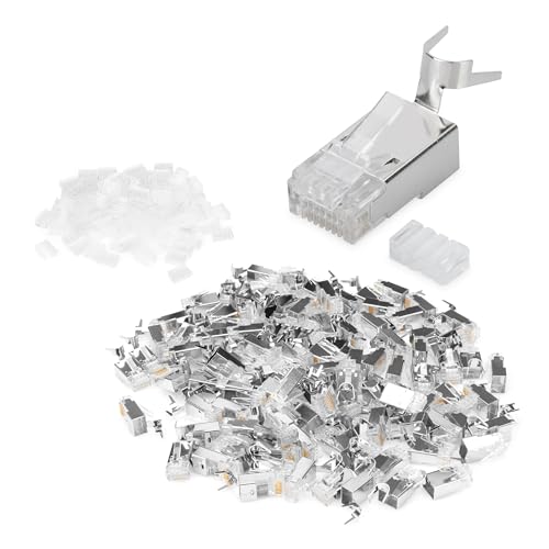 DIGITUS AK-219604 – Cat 6A Crimpstecker – 100 Stück – RJ45 Netzwerkstecker Geschirmt – Für Cat6A Netzwerkkabel, Verlegekabel & PoE Ethernet LAN Kabel – 10GBase-T – 8P8C – AWG 23/1 bis AWG 22/1 DIGITUS AK-219604 – Cat 6A Crimpstecker – 100 Stück – RJ45 Netzwerkstecker Geschirmt – Für Cat6A Netzwerkkabel, Verlegekabel & PoE Ethernet LAN Kabel – 10GBase-T – 8P8C – AWG 23/1 bis AWG 22/1 von DIGITUS