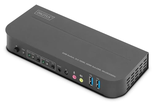 DIGITUS ASSMANN KVM Switch 2X1HDMI +Out USB von DIGITUS