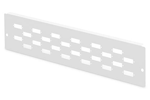 DIGITUS Adapterplatte für LWL-Unibox DN-96800L-2-24x SC-Duplex oder LC-Quad - Glasfaser Patch-Panel - Grau von DIGITUS