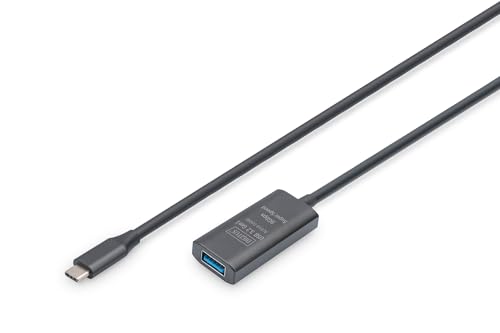 DIGITUS Aktives USB 3.2 Gen 1 Verlängerungskabel – 5 m – Bis zu 5 Gbit/s – Stromversorgung über USB – Schwarz DIGITUS Aktives USB 3.2 Gen 1 Verlängerungskabel – 5 m – Bis zu 5 Gbit/s – Stromversorgung über USB – Schwarz von DIGITUS