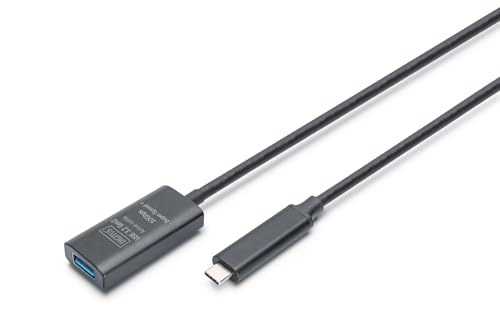 DIGITUS Aktives USB 3.2 Gen 2 Verlängerungskabel – 5 m – Bis zu 10 Gbit/s – Stromversorgung über USB – Schwarz DIGITUS Aktives USB 3.2 Gen 2 Verlängerungskabel – 5 m – Bis zu 10 Gbit/s – Stromversorgung über USB – Schwarz von DIGITUS