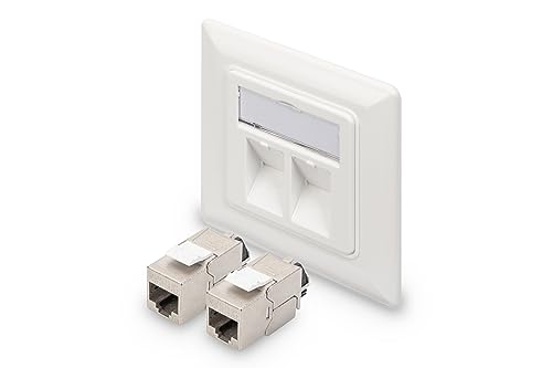 DIGITUS Anschlussdose für Keystone-Module + Zwei Keystone-Module Cat-6A geschirmt DIGITUS Anschlussdose für Keystone-Module + Zwei Keystone-Module Cat-6A geschirmt von DIGITUS