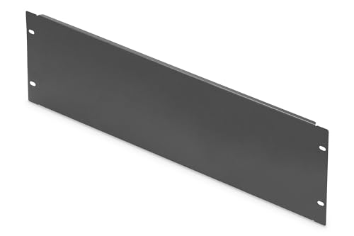 DIGITUS DN-19 BPN-04-SW – 19 Zoll Blindabdeckplatte 4HE – Blende für Netzwerk- & Serverschränke – Mit Befestigungsmaterial – Stahlblech – Pulverbeschichtet – Schwarz von DIGITUS