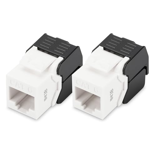 DIGITUS DN-93603 – Keystone-Modul Cat 6 – 2 Stück – RJ45 Netzwerkdose Cat6 Ungeschirmt – 250 MHz – 1GBase-T – 1 Gbit/s – AWG 26 bis AWG 22 – Werkzeugfreie Montage DIGITUS DN-93603 – Keystone-Modul Cat 6 – 2 Stück – RJ45 Netzwerkdose Cat6 Ungeschirmt – 250 MHz – 1GBase-T – 1 Gbit/s – AWG 26 bis AWG 22 – Werkzeugfreie Montage von DIGITUS