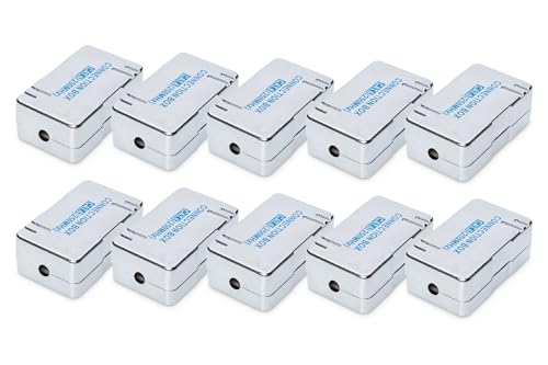 DIGITUS DN-93903 – LSA Verbindungsmodul Cat 6 – 10 Stück – Geschirmt – Cat6 LSA Schneidklemme – AWG 22 bis AWG 26 – Für Ethernetkabel, Netzwerkkabel, Verlegekabel, Installationskabel – Silber von DIGITUS