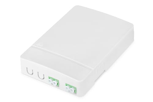 DIGITUS FTTH Gehäuse - 2x LC/APC Duplex Kupplung - Singlemode-Glasfaser - integrierte LWL-Spleißkassette - IP45 Schutzklasse - Wandmontage - Weiß DIGITUS FTTH Gehäuse - 2x LC/APC Duplex Kupplung - Singlemode-Glasfaser - integrierte LWL-Spleißkassette - IP45 Schutzklasse - Wandmontage - Weiß von DIGITUS