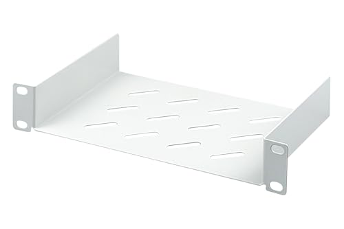 DIGITUS Fachboden - 1HE - 10-Zoll (254 mm) - Für Netzwerk-Schrank - 150 mm Tief - Perforiertes Stahl-Blech - Grau von DIGITUS