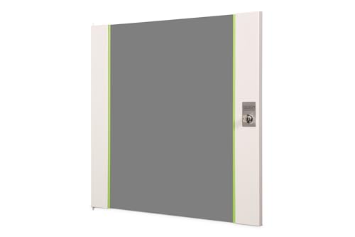 DIGITUS Glas-Ersatztür für Unique Netzwerkschrank – 12 HE – passend für DN-19 12-U, DN-19 12U-6/6, DN-19 12-U-3 – mit Schloss und Schlüssel – Sicherheitsglas – Grau von DIGITUS