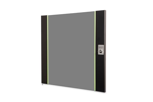 DIGITUS Glas-Ersatztür für Unique Netzwerkschrank – 12 HE – passend für DN-19 12-U-SW, DN-19 12U-6/6-SW, DN-19 12-U-3-SW – mit Schloss und Schlüssel – Sicherheitsglas – Schwarz von DIGITUS