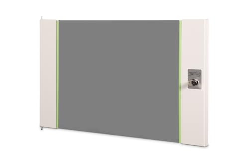 DIGITUS Glas-Ersatztür für Unique Netzwerkschrank – 7 HE – passend für DN-19 07-U, DN-19 07U-6/6, DN-19 07-U-3 – mit Schloss und Schlüssel – Sicherheitsglas – Grau von DIGITUS