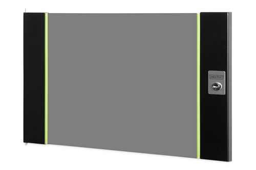 DIGITUS Glas-Ersatztür für Unique Netzwerkschrank – 7 HE – passend für DN-19 07-U-SW, DN-19 07U-6/6-SW, DN-19 07-U-3-SW – mit Schloss und Schlüssel – Sicherheitsglas – Schwarz von DIGITUS