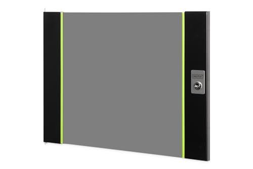 DIGITUS Glas-Ersatztür für Unique Netzwerkschrank – 9 HE – passend für DN-19 09-U-SW, DN-19 09U-6/6-SW, DN-19 09-U-3-SW – mit Schloss und Schlüssel – Sicherheitsglas – Schwarz von DIGITUS