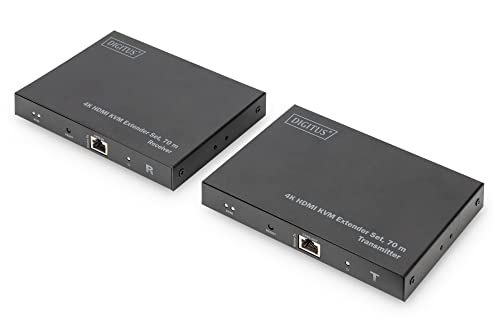 DIGITUS HDMI 2.0 HDMI KVM Extender Set, 70 m USB 1.1, Touch Panel Support von DIGITUS