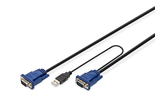 DIGITUS KVM Kabel-Satzfür KVM Konsolen & KVM Switches, 5 Meter, Geeignet für DS-720xx und DS-23100-1, DS-23200-1, DS-23300-1 DIGITUS KVM Kabel-Satzfür KVM Konsolen & KVM Switches, 5 Meter, Geeignet für DS-720xx und DS-23100-1, DS-23200-1, DS-23300-1 von DIGITUS