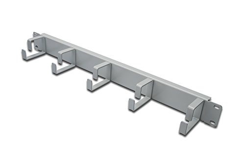 DIGITUS Kabel-Rangierpanel - 1HE - 5 Führungsbügel 44 x 60 mm - 19-Zoll - Für Netzwerkschränke & Netzwerkkabel - Grau von DIGITUS