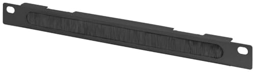 DIGITUS Kabeldurchführungspanel - 10-Zoll (254 mm) - Kabel-Zuführung - Mit Bürstenleiste - 0,5HE - Schwarz von DIGITUS