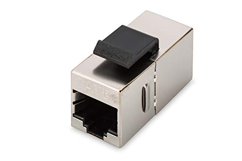 DIGITUS Keystone-Kupplung Cat-5e Geschirmt - 2x RJ45-Buchse - 100 MHz 1GBase-T Klasse-D - Metall-Gehäuse von DIGITUS