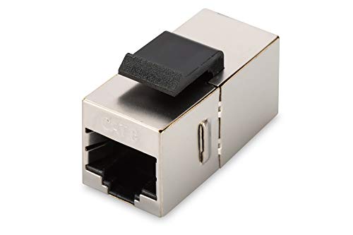 DIGITUS Keystone-Kupplung Cat-6 Geschirmt - 2X RJ45-Buchse - 250 MHz 1GBase-T Klasse-E - Metall-Gehäuse von DIGITUS