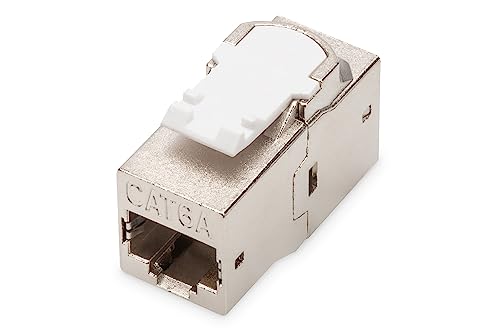 DIGITUS Keystone-Kupplung Cat-6A Geschirmt - 2x RJ45-Buchse - 500 MHz 10GBase-T Klasse-EA - Metall-Gehäuse DIGITUS Keystone-Kupplung Cat-6A Geschirmt - 2x RJ45-Buchse - 500 MHz 10GBase-T Klasse-EA - Metall-Gehäuse von DIGITUS