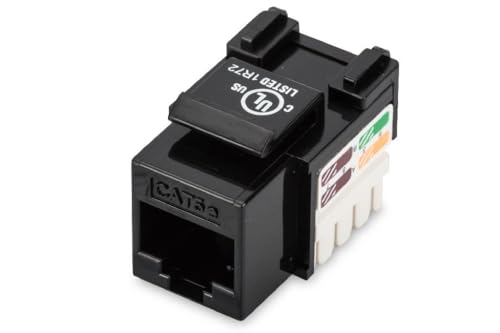 DIGITUS Keystone-Modul Cat-5e Ungeschirmt - RJ45-Buchse - 100 MHz 1GBase-T - AWG 26-22 - Werkzeugfreie Montage - Weiß von DIGITUS