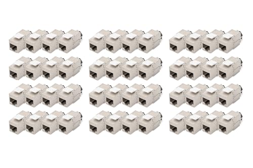 DIGITUS Keystone-Modul Cat-6A Geschirmt - 48 Stück - RJ45-Buchse - 500 MHz 10GBase-T - AWG 26-22 - Designfähig - Mit Rasthebel - Werkzeugfreie Montage DIGITUS Keystone-Modul Cat-6A Geschirmt - 48 Stück - RJ45-Buchse - 500 MHz 10GBase-T - AWG 26-22 - Designfähig - Mit Rasthebel - Werkzeugfreie Montage von DIGITUS