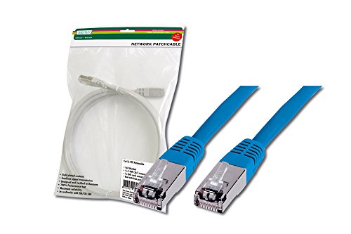 DIGITUS LAN Kabel Cat 5e - 3m - RJ45 Netzwerkkabel - SF/UTP Geschirmt - Kompatibel zu Cat-6 & Cat-6A - Blau von DIGITUS