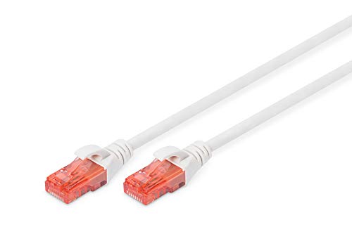 DIGITUS LAN Kabel Cat 6 - 10m - RJ45 Netzwerkkabel - UTP Ungeschirmt - Kompatibel zu Cat-6A & Cat-5e - Weiß von DIGITUS