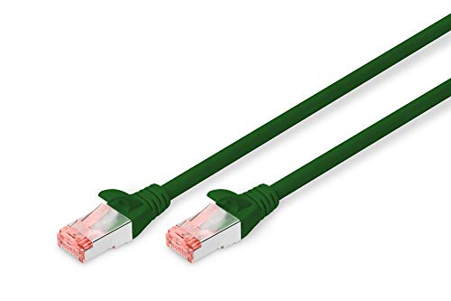 DIGITUS LAN Kabel Cat 6 - 1m - RJ45 Netzwerkkabel - S/FTP Geschirmt - Kompatibel zu Cat 6A & Cat 7 - Grün von DIGITUS