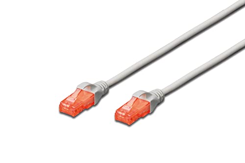 DIGITUS LAN Kabel Cat 6 - 20m - RJ45 Netzwerkkabel - UTP Ungeschirmt - Kompatibel zu Cat-6A & Cat-5e - Grau von DIGITUS