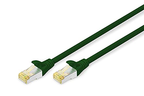 DIGITUS LAN Kabel Cat 6A - 20m - RJ45 Netzwerkkabel - S/FTP Geschirmt - Kompatibel zu Cat-6 & Cat-7 - Grün von DIGITUS