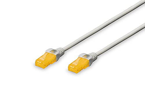 DIGITUS LAN Kabel Cat 6A - 5m - RJ45 Netzwerkkabel - U/UTP Ungeschirmt - Kompatibel zu Cat-6 & Cat-7 - Grau von DIGITUS