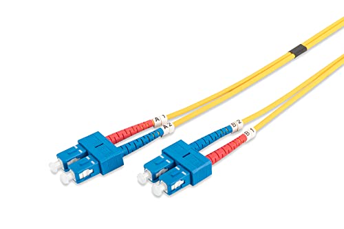 DIGITUS DK-2922-05 – Glasfaserkabel OS2 – 5 m – SC zu SC – Duplex LWL Kabel – 1/10 Gbit/s – SM Singlemode Glasfaser LAN Kabel – Fasertyp: 9/125 µ – Gelb (Yellow) DIGITUS DK-2922-05 – Glasfaserkabel OS2 – 5 m – SC zu SC – Duplex LWL Kabel – 1/10 Gbit/s – SM Singlemode Glasfaser LAN Kabel – Fasertyp: 9/125 µ – Gelb (Yellow) von DIGITUS