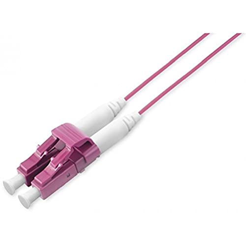DIGITUS LWL Slim-Line Patch-Kabel OM4 - 1 m LC auf LC - LSZH - Duplex Multimode 50/125µ - 10 GBit/s - Violett von DIGITUS