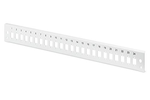 DIGITUS LWL Spleißbox Frontblende - Glasfaser Patch-Panel - 24x LC DX, SC SX, E2000 SX - 19-Zoll 1HE , Schnellverschluss von DIGITUS