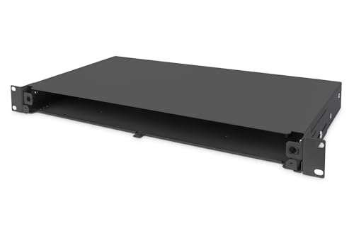 DIGITUS LWL Spleißbox - Glasfaser Patch-Panel - 19-Zoll 1HE - Unbestückt & Ohne Blende - Schwarz DIGITUS LWL Spleißbox - Glasfaser Patch-Panel - 19-Zoll 1HE - Unbestückt & Ohne Blende - Schwarz von DIGITUS