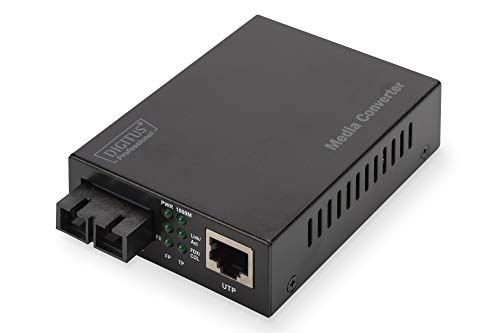 DIGITUS Medienkonverter - Multimode - Gbit Ethernet - RJ45 / SC - 850nm Wellenlänge - Bis 0.5km - Schwarz DIGITUS Medienkonverter - Multimode - Gbit Ethernet - RJ45 / SC - 850nm Wellenlänge - Bis 0.5km - Schwarz von DIGITUS