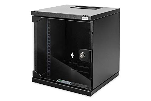 DIGITUS Netzwerk-Schrank 10-Zoll - 6HE - Wandmontage - HxBxT 330x312x300mm - Traglast 30kg - Nutztiefe 240mm - Schwarz DIGITUS Netzwerk-Schrank 10-Zoll - 6HE - Wandmontage - HxBxT 330x312x300mm - Traglast 30kg - Nutztiefe 240mm - Schwarz von DIGITUS