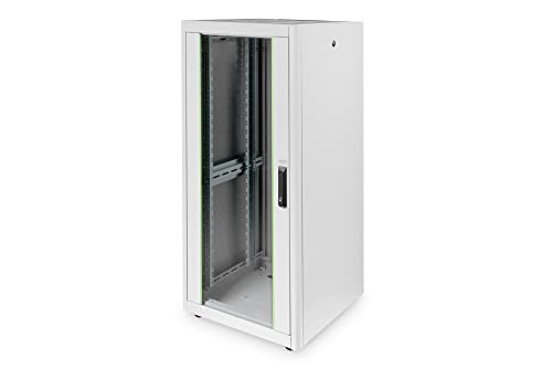 DIGITUS Netzwerkschrank - 19-Zoll Rack 26HE - 60x60 cm - Dynamic Basic Serie - Traglast 600 kg - Nutztiefe 550 mm - Grau von DIGITUS