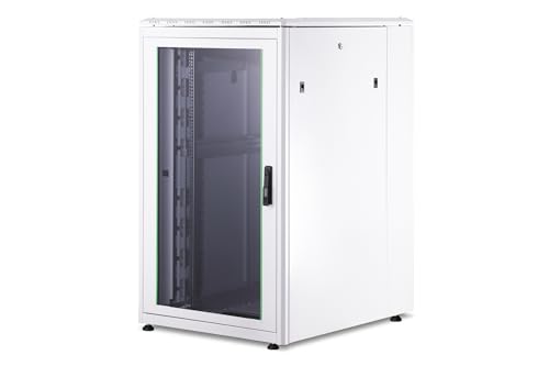 DIGITUS Netzwerkschrank - 19-Zoll Rack 26HE - 80x100 cm - Unique Serie - Traglast 800 kg - Nutztiefe 943 mm - Grau von DIGITUS
