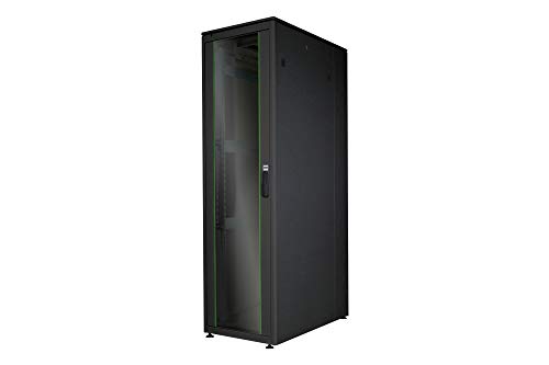 DIGITUS Netzwerk-Schrank 19-Zoll 47HE - 60x100 cm - Unique Serie - Traglast 800 kg - Nutztiefe 943 mm - Schwarz von DIGITUS