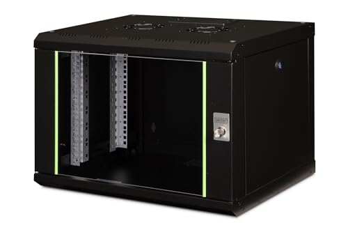 DIGITUS Netzwerk-Schrank 19 zoll 7 HE - Wandmontage - 450 mm Tiefe - Traglast 100 kg - Unique Serie - Glastür - Schwarz DIGITUS Netzwerk-Schrank 19 zoll 7 HE - Wandmontage - 450 mm Tiefe - Traglast 100 kg - Unique Serie - Glastür - Schwarz von DIGITUS