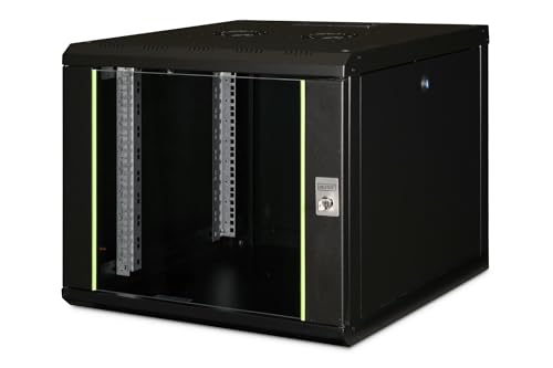 DIGITUS Netzwerk-Schrank 19 zoll 9 HE - Wandmontage - 600 mm Tiefe - Traglast 100 kg - Unique Serie - Glastür - Schwarz DIGITUS Netzwerk-Schrank 19 zoll 9 HE - Wandmontage - 600 mm Tiefe - Traglast 100 kg - Unique Serie - Glastür - Schwarz von DIGITUS