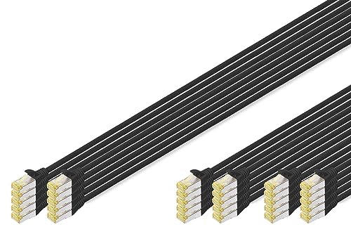 DIGITUS Netzwerkkabel Cat 6A – 30 Stück – RJ45 Stecker – S/FTP Geschirmt – Ethernet Kabel, LAN Kabel – Kompatibel zu Cat 6 & Cat 7 – Bundle aus 10x 0,25m / 10x 0,5m / 10x 1m – Schwarz DIGITUS Netzwerkkabel Cat 6A – 30 Stück – RJ45 Stecker – S/FTP Geschirmt – Ethernet Kabel, LAN Kabel – Kompatibel zu Cat 6 & Cat 7 – Bundle aus 10x 0,25m / 10x 0,5m / 10x 1m – Schwarz von DIGITUS